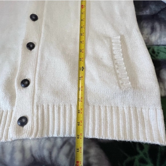 Old Navy women Cream and Gray Cardigan Sweater Size XL - Picture 6 of 9